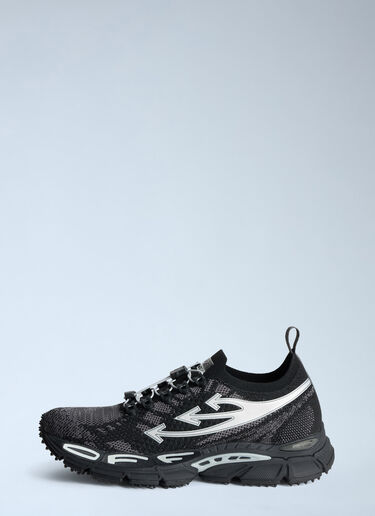 LN-CC® - Off-White: Be Right Back Knit Sneakers - Black Off-White Be Right Back Knit Sneakers Black ofw0164235