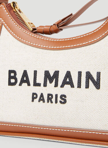 Balmain B-Army Logo Print Shoulder Bag Natural bln0253030
