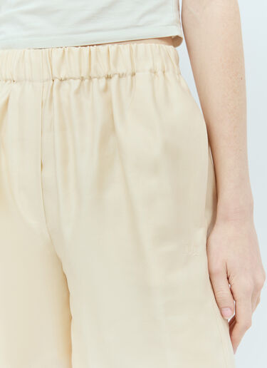 Max Mara Monogram Embroidery Shorts Beige max0255003