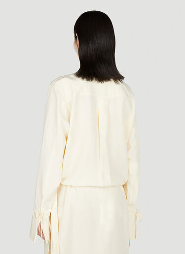 TOTEME Drawstring Shirt Cream tot0252014