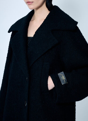 GANNI Boucle Wool Coat Black gan0259025