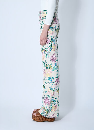 Chloé Floral Denim Jeans Blue chl0260004