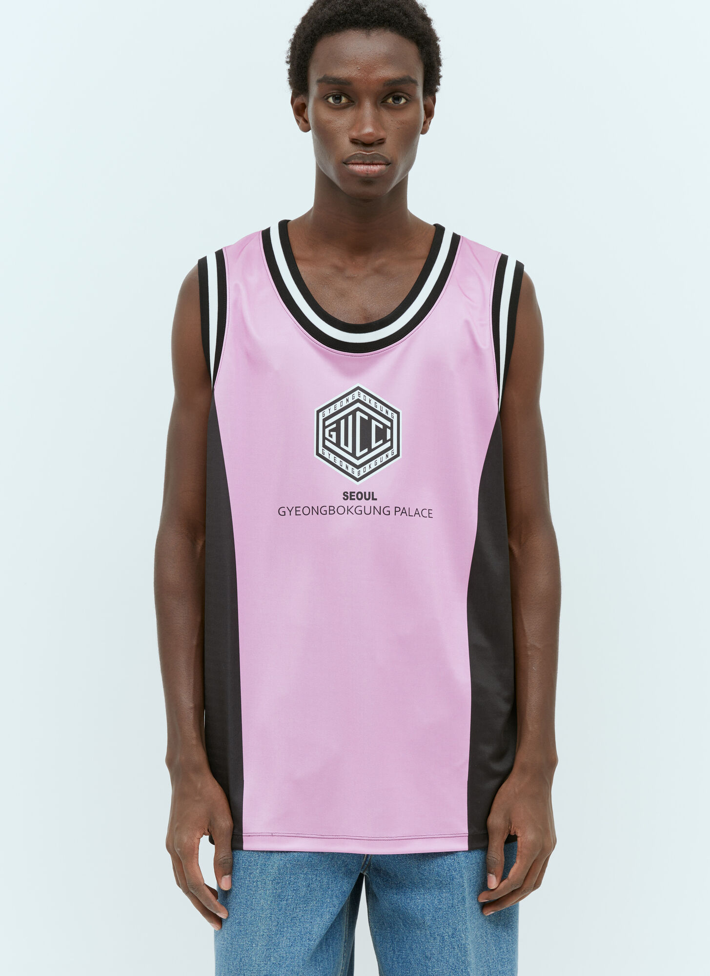 Gucci Coastal科技平纹针织背心 In Pink