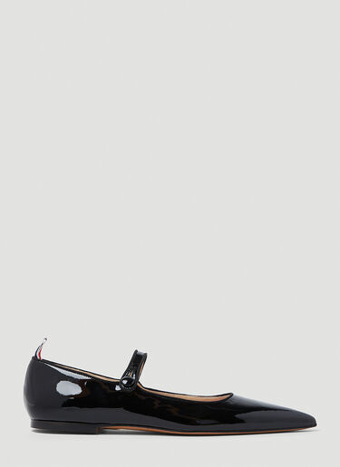 Pointed Thom John Ballerina Flats Thom Browne Pointed Thom John Ballerina Flats Black thb0253025