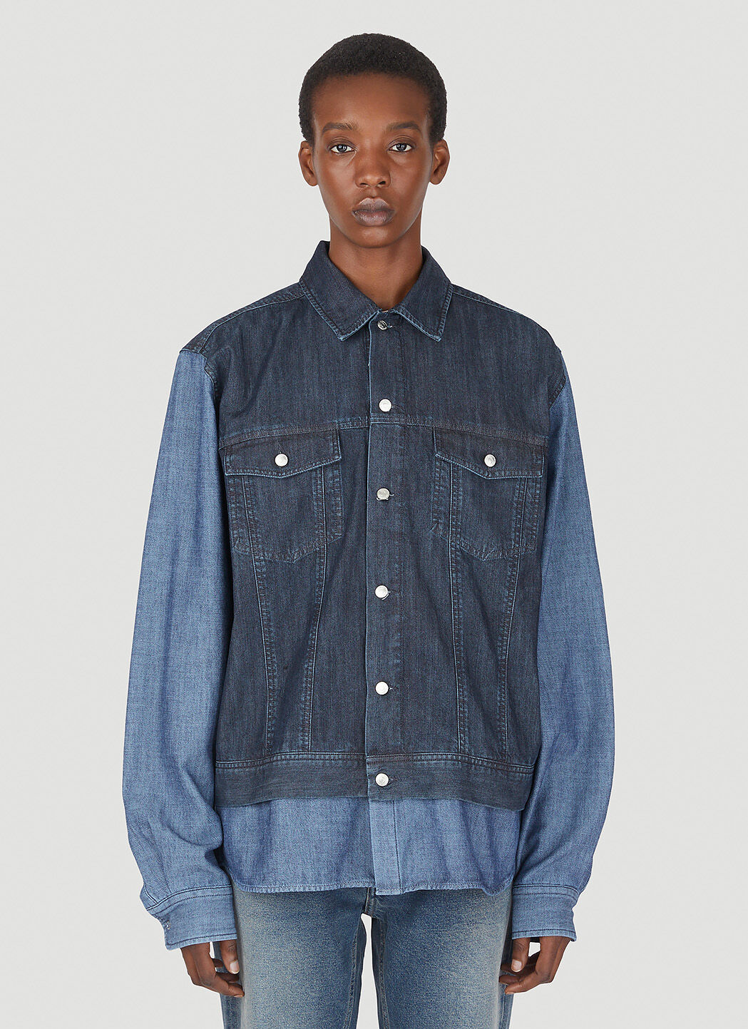 (Di)vision x Won Hundred Hybrid Shirt Blue dwh0348001