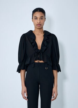 Chloé Ruffled-Detail Top Black chl0264003