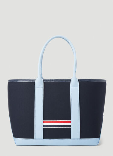 Thom Browne Interlock Small Tote Bag Blue thb0252009
