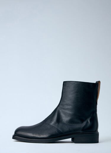 Our Legacy Daimono Zip Leather Boots Black our0164048