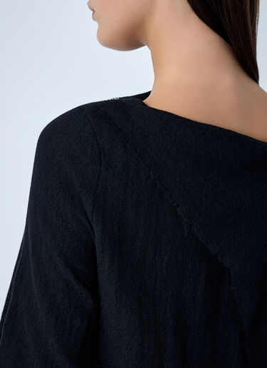 Gauzed Frilled Blouse Yohji Yamamoto Gauzed Frilled Blouse Black yoy0262020