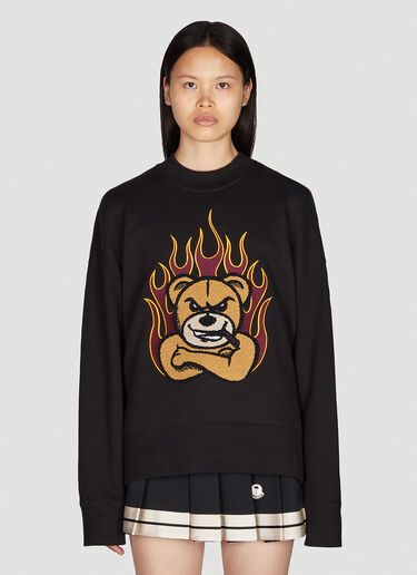 8 Moncler Palm Angels Bear Sweatshirt Black mpa0351015