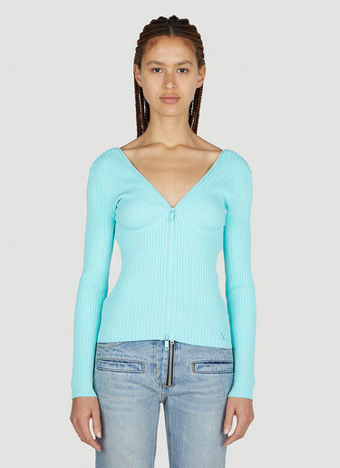 Courrèges Zip Cardigan Light Blue cou0251038