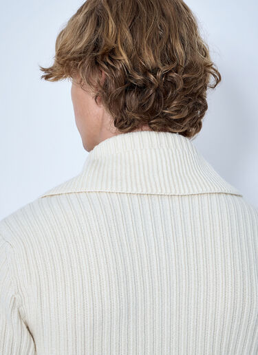 LN-CC® - Bottega Veneta: Ribbed Knit Sweater - Beige Bottega Veneta Ribbed Knit Sweater Beige bov0165012