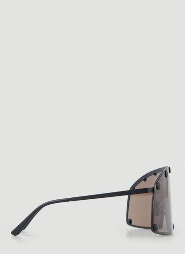 Rick Owens Performa Shielding Sunglasses Black ris0355001