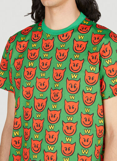 Devil Crewneck T-Shirt Walter Van Beirendonck Devil Crewneck T-Shirt Green wlt0152014