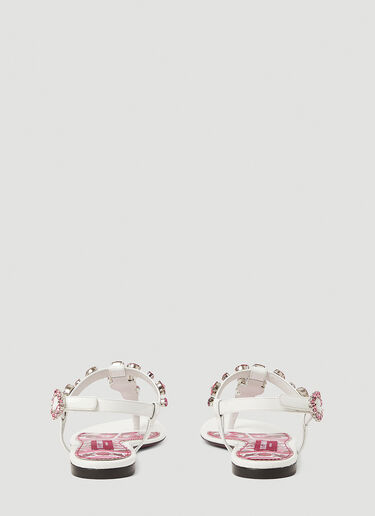 Dolce & Gabbana クリスタル装飾マジョリカハイヒールサンダル ホワイト dol0253021
