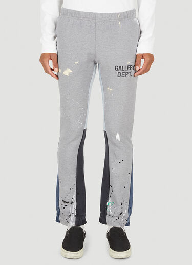 Gallery Dept. Men's Logo Print Flare Track Pants in Grey