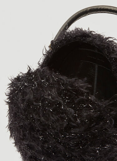 Simone Rocha Faux-Fur Egg Bag Black sra0242029