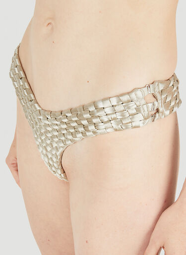 Isa Boulder Weave Full Bikini Bottoms Silver isa0248011