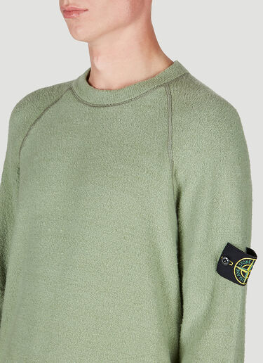 Stone Island 컴퍼스 패치 스웨터 그린 sto0152047