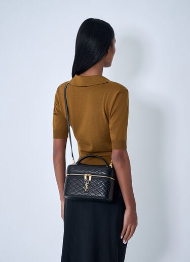 Saint Laurent Large Gaby Vanity Shoulder Bag Black sla0262039