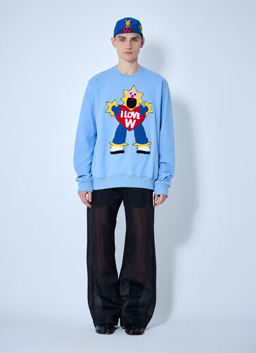 Walter Van Beirendonck Logo Motif Sweatshirt Blue wlt0160009