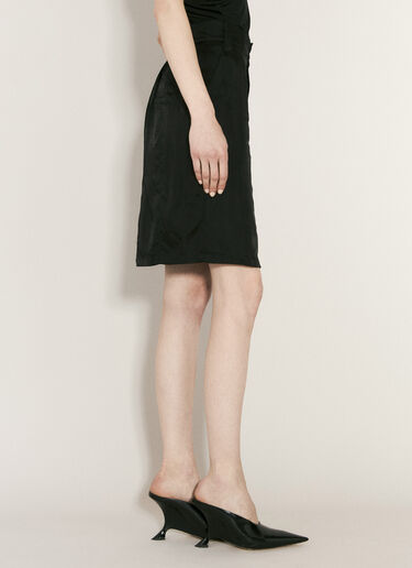 Saint Laurent 斜纹布铅笔半裙 黑色 sla0255007