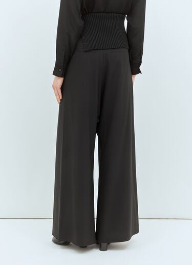 Max Mara Long Stretch Wool Pants Black max0258003