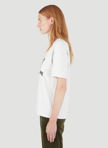 Saint Laurent Vintage Logo T-Shirt Beige sla0245038