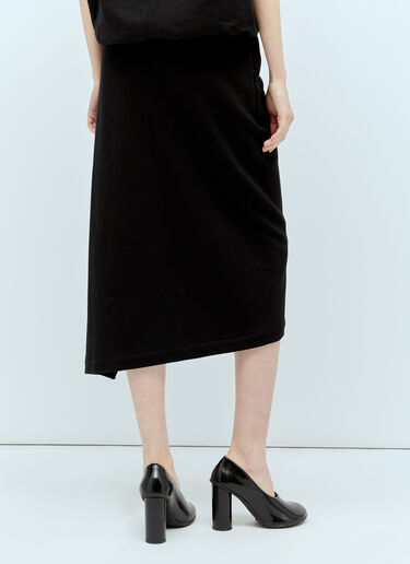 Dries Van Noten Cotton Midi Skirt Black dvn0256001