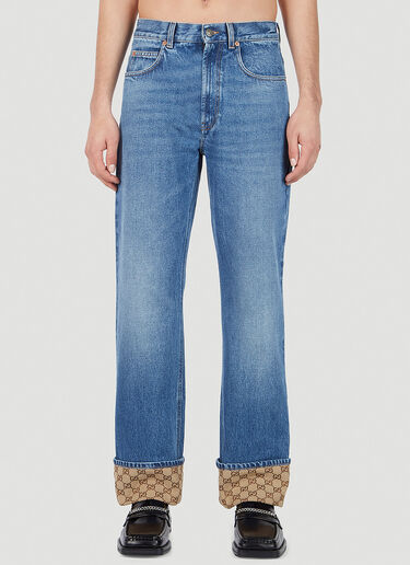 Gucci GG Cuff Jeans Blue guc0152015