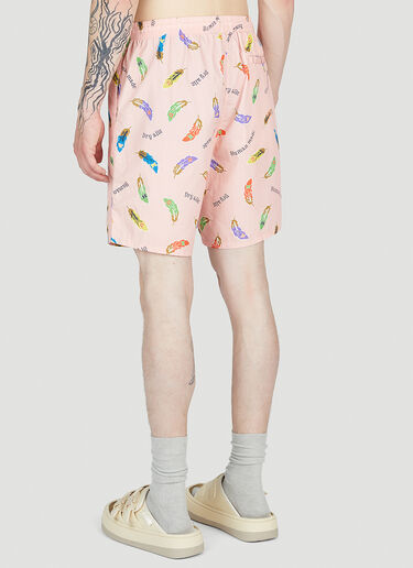 Human Made Feather Print Shorts Pink hmd0152007