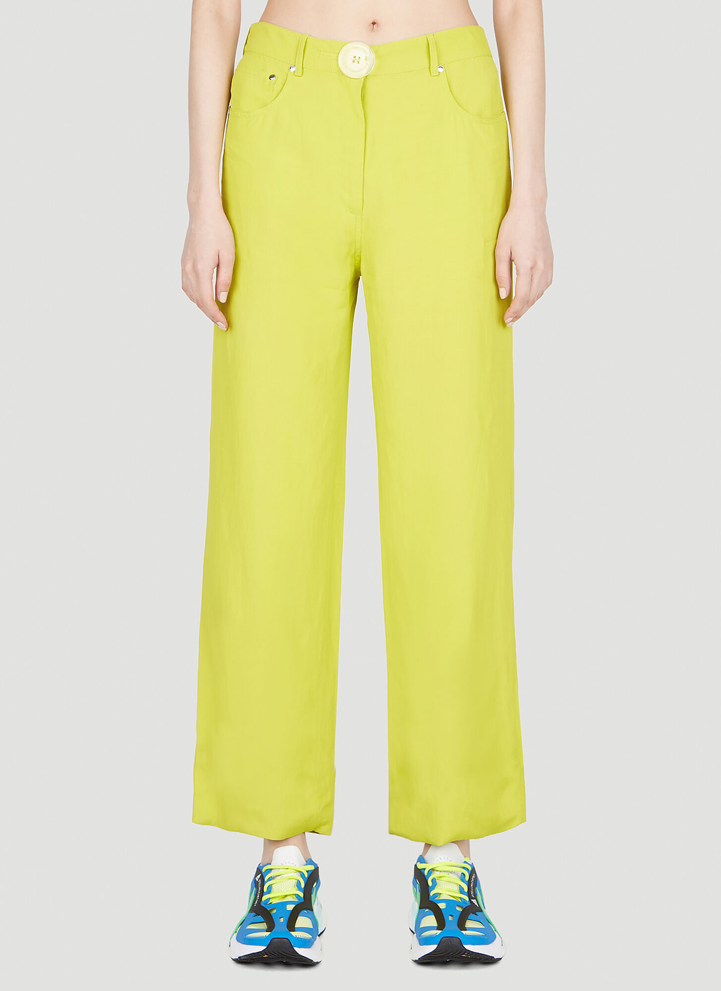 Stella Mccartney Maxi Button Pants In Yellow