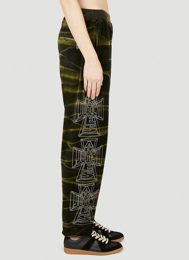 Aries x Juicy Couture Tie Dye Track Pants Dark Green ajy0352005