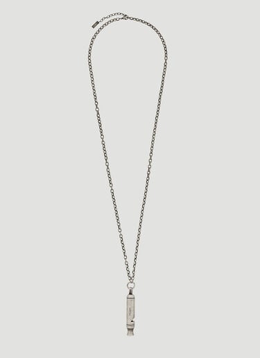 Saint Laurent Whistle Pendant Necklace Silver sla0247084