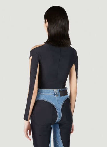 Mugler 컷아웃 일루전 바디슈트 블랙 mug0251030