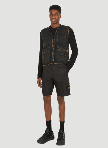 Stone Island Mesh Sleeveless Jacket Black sto0148032