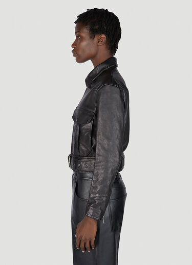 Aviator Leather Jacket Saint Laurent Aviator Leather Jacket Black sla0251010