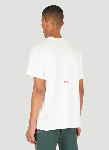 424 Man On Fire T-Shirt White ftf0144008