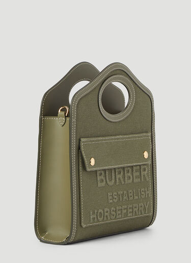 Burberry Pocket Linen Mini Handbag Khaki bur0245042