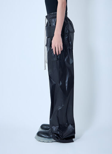 Rick Owens DRKSHDW Creatch Wide Cargo Drawstring Pants Black drk0164005