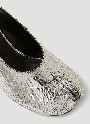 Maison Margiela Slingback Tabi Court Shoes Silver mla0249015