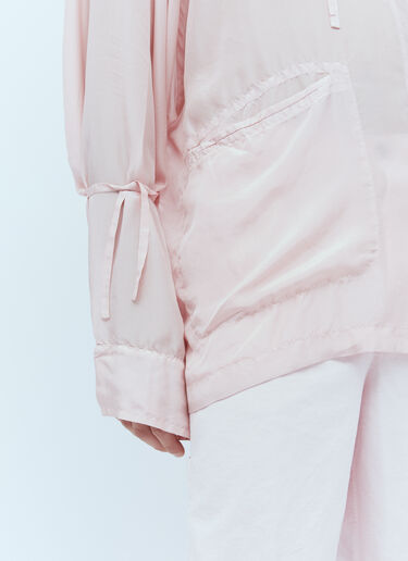 Silk Hooded Shirt Dries Van Noten Silk Hooded Shirt Pink dvn0154019