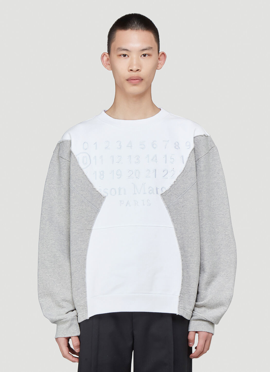 Maison margiela embroidered logo discount sweatshirt