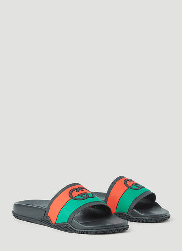 Gucci G锁扣拖鞋 黑 guc0145074
