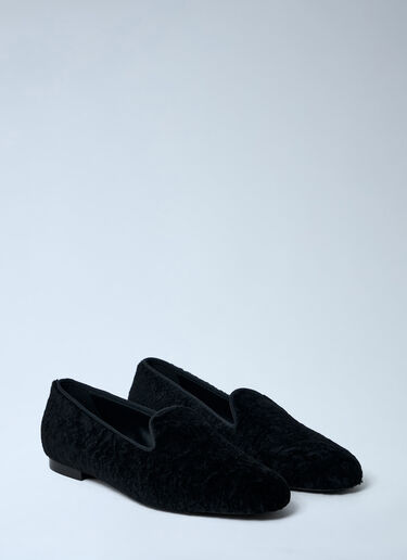 Shearling-Lined Suede Loafers TOTEME Shearling-Lined Suede Loafers Black tot0263056