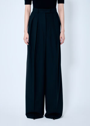 Sportmax Wide-Leg Wool Pants Beige spx0259001