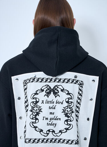 Chopova Lowena Emotional Napkin Hooded Sweatshirt Black cho0360009