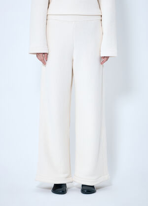 Max Mara Knit Track Pants White max0259006