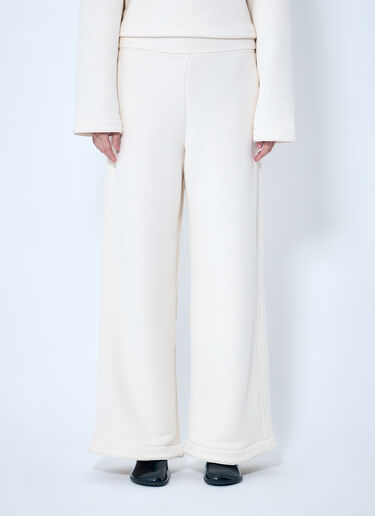 Max Mara Knit Track Pants White max0259006