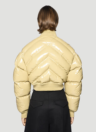 Bottega Veneta Leather Padded Jacket Beige bov0143006